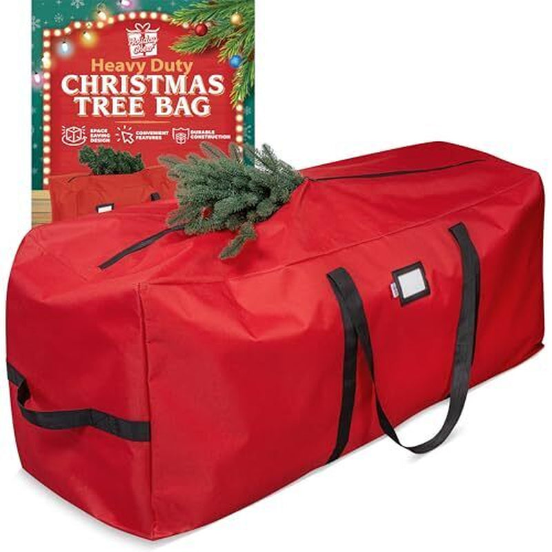 Christmas Tree Storage Bag – Heavy Duty Christmas Tree Bag Fits a 9FT Tree Red