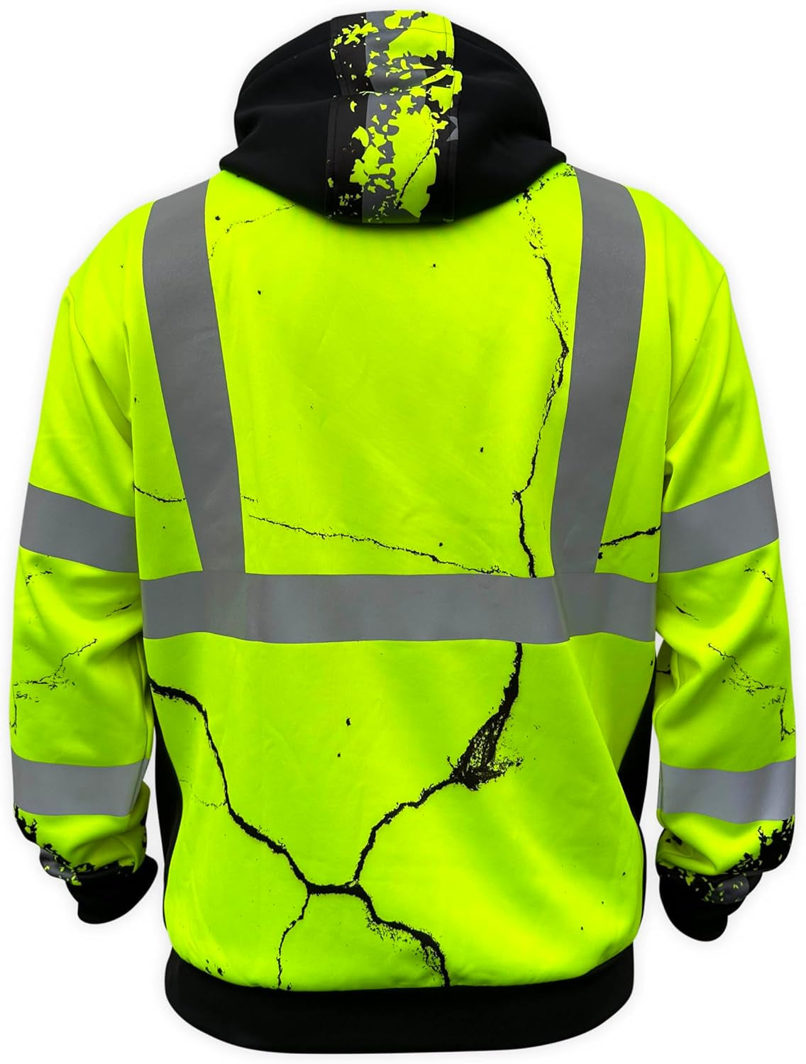 High Visibility Hoodie - SS360 American Grit ANSI Class 3 Type R Hi Vis Hoodie - Cold Weather Reflective Jacket