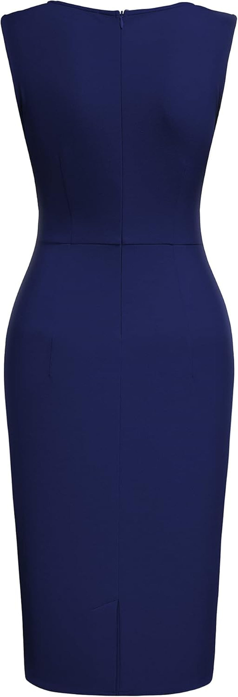 Women'S Retro Ruffle Sleeveless Cocktail Party Pencil Dress