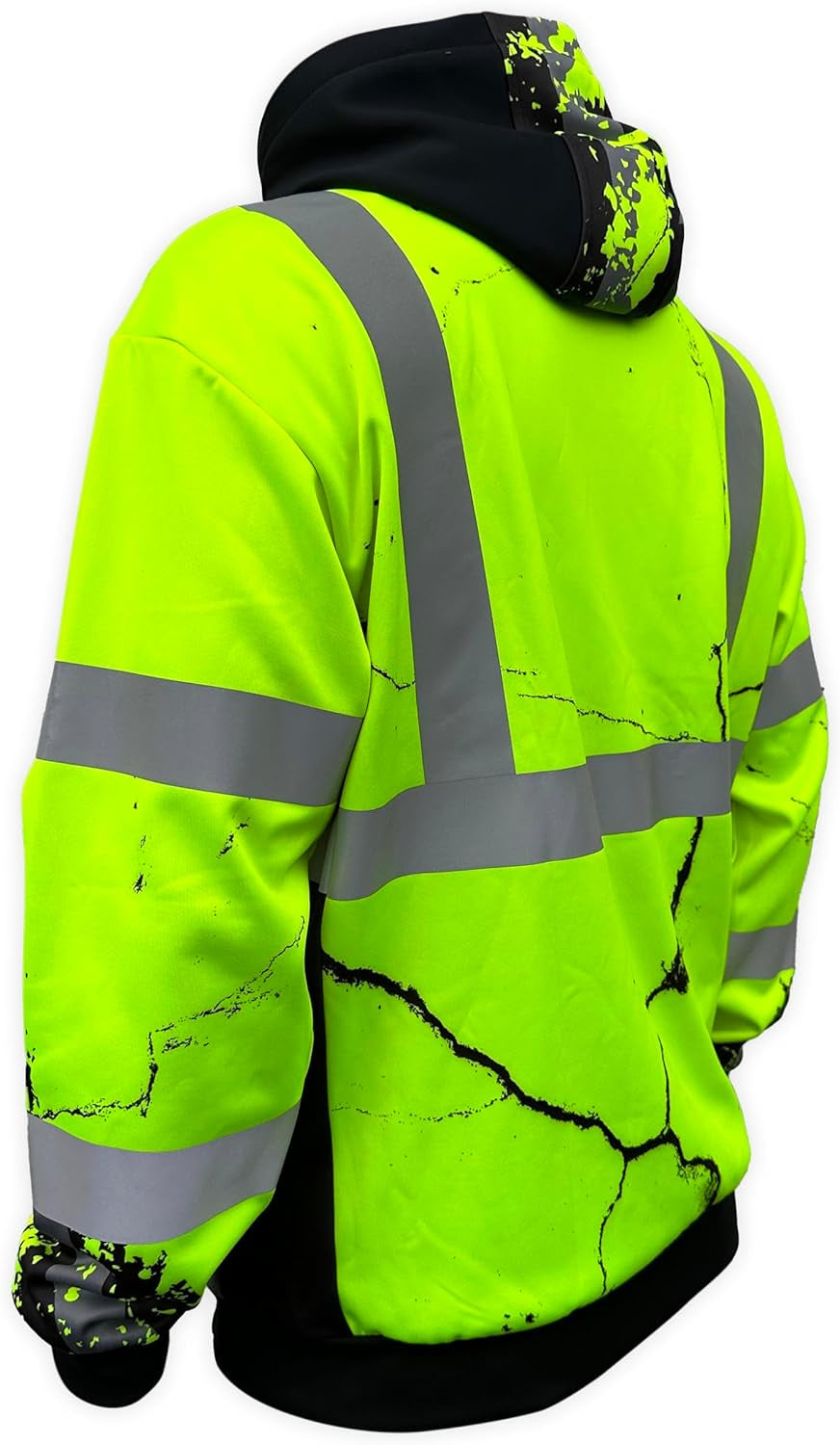 High Visibility Hoodie - SS360 American Grit ANSI Class 3 Type R Hi Vis Hoodie - Cold Weather Reflective Jacket