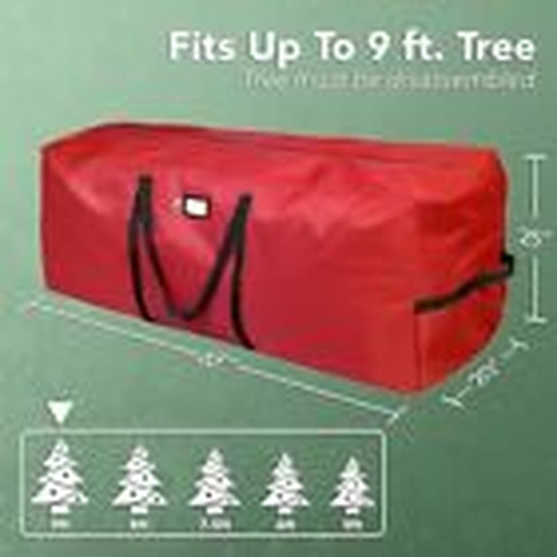 Christmas Tree Storage Bag – Heavy Duty Christmas Tree Bag Fits a 9FT Tree Red